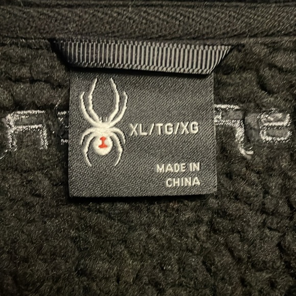 Spyder Black Zip Up Jacket Size XL - Picture 3 of 7